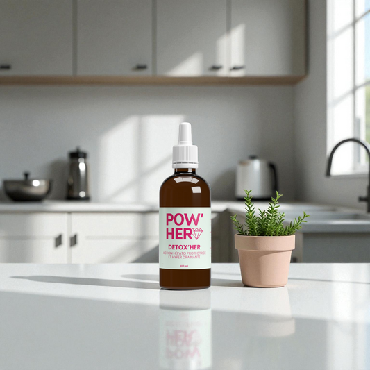 Detox'HER : complément détox hépatique naturel. Desmodium, chardon marie, radis noir. Soutient le foie, élimine les toxines. Made in France. 100 mL