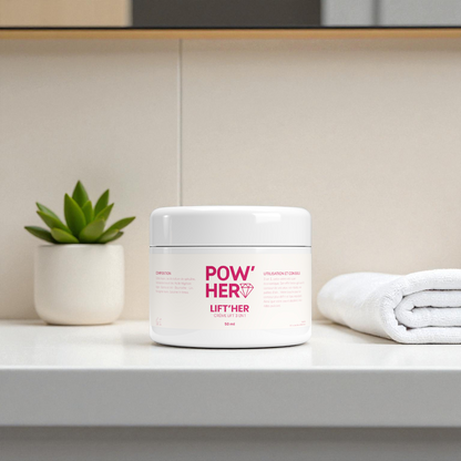 Crème lift anti-âge Lift'HER 50 mL : triple action raffermissante, liftante et anti-rides. Formule 100% naturelle, résultats visibles dès 10 jours.