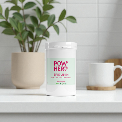 Spirul’IN 1000 – Spiruline Bio premium riche en protéines, fer et antioxydants. Boost énergie, vitalité et beauté de la peau. Format 1000 comprimés.